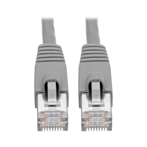 N262-010-GY Cat6a 10G Snagless Shielded STP Ethernet Cable (RJ45 M/M), PoE, Gray, 10 ft. (3.05 m)