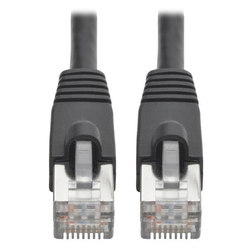 N262-015-BK Cat6a 10G Snagless Shielded STP Ethernet Cable (RJ45 M/M), PoE, Black, 15 ft. (4.57 m)