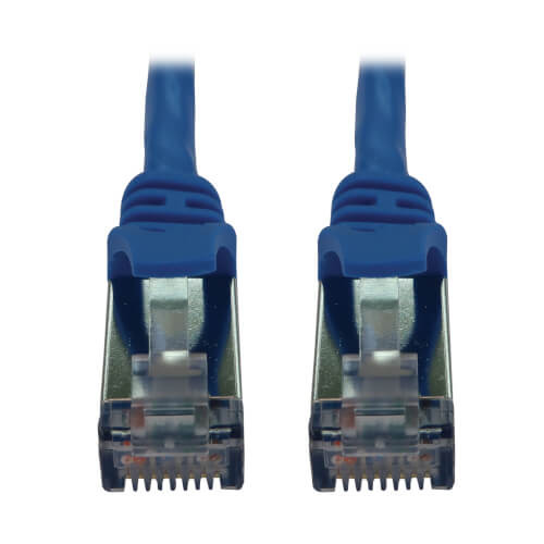 N262-S05-BL Cat6a 10G Snagless Shielded Slim STP Ethernet Cable (RJ45 M/M), PoE, Blue, 5 ft. (1.5 m)
