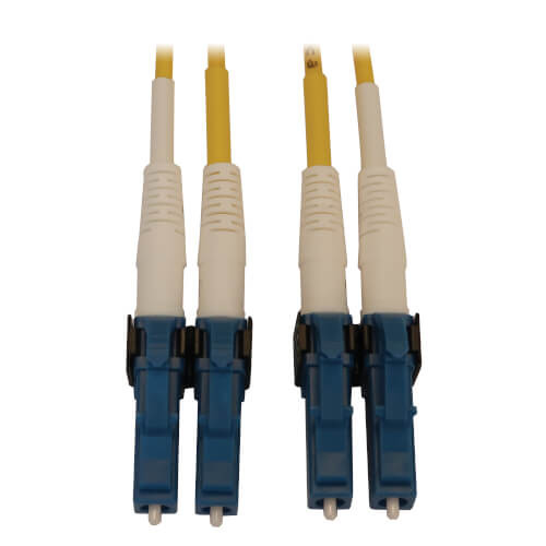 Tripp Lite N370X-02M 400G Duplex Singlemode 9/125 OS2 Switchable Fiber Optic Cable (LC/UPC M/M), LSZH, Yellow, 2 m (6.6 ft.)