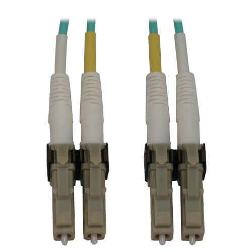 N820X-03M 400G Multimode 50/125 OM3 Switchable Fiber Optic Cable (Duplex LC-PC M/M), LSZH, Aqua, 3 m (9.8 ft.)