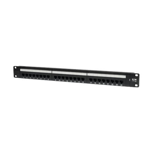 N052-024 24-Port 1U Rack-Mount Cat5e 110 Patch Panel, 568B, RJ45 Ethernet, TAA