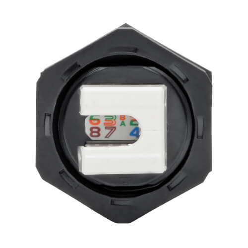 N206-KJ01-IND Keystone Jack Cat6/Cat5e, RJ45, Shielded, Dust Cap, Industrial - 110 Punch Down, IP68, TAA
