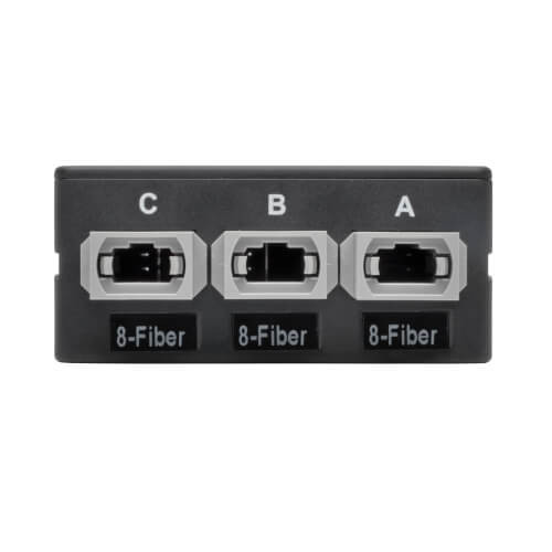 40/100gb breakout cassette, 40gb to 4 x 10gb, 100gb to 4 x 25gb (x3) 8-fiber om4 N482-3M8-LC12