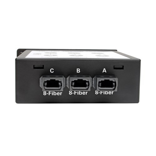 N484-3M8L12S 40/100Gb Singlemode Fiber Breakout Cassette, 40Gb to 4 x 10Gb, 100Gb to 4 x 25Gb, (x3) 8-Fiber MTP/MPO (APC) to (x12) LC (UPC) Duplex 9/125, N484 Chassis