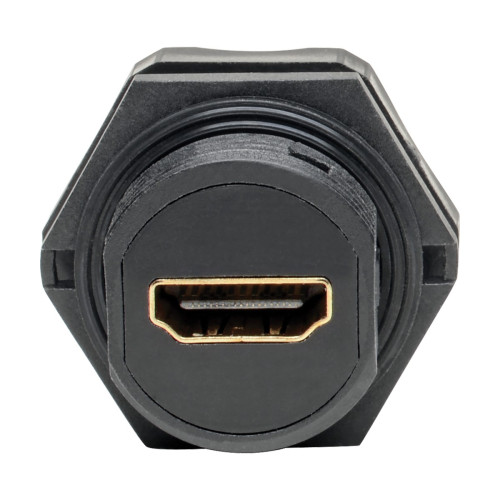 P569-000-FF-IND 4K HDMI Coupler with Ethernet (F/F), Industrial High Speed, 4K 60 Hz, HDR, IP68 Rated, Dust Cap