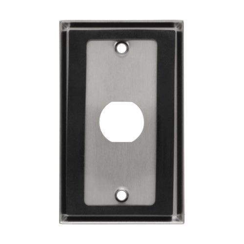 N206-FP01-IND 1-Port Single Gang Faceplate, Stainless Steel, Industrial Grade, IP44, TAA