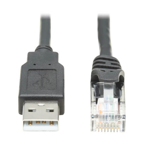 U009-006-RJ45-X USB-A to RJ45 Rollover Console Cable (M/M) - Cisco Compatible, 250 Kbps, 6 ft. (1.83 m), Black