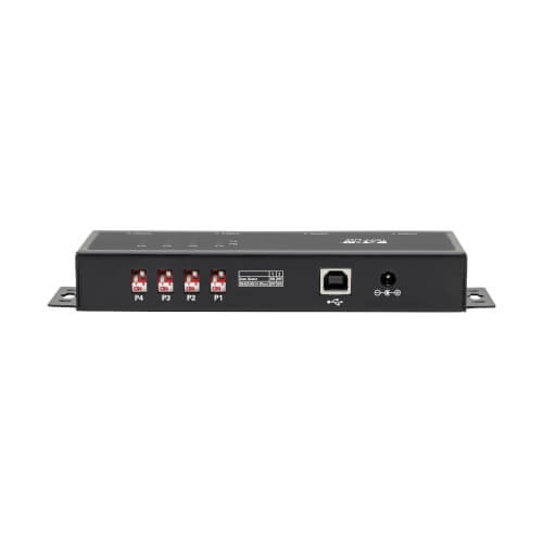 U208-004-IND 4-Port RS-422/RS-485 USB to Serial FTDI Adapter with COM Retention (USB-B to DB9 F/M)