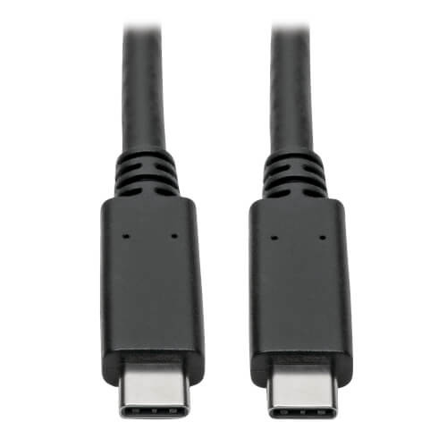 U420-C03-G2-5A USB-C Cable (M/M) - USB 3.2, Gen 2 (10 Gbps), 5A (100W) Rating, USB-IF Certified, Thunderbolt 3 Compatible, 3 ft. (0.91 m)