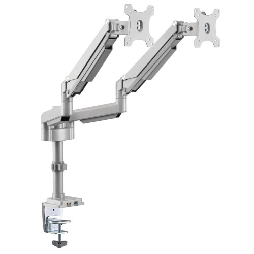 DDR1732DAL Dual-Display Gas-Arm Mount for 13&Atilde;&cent;&acirc;&not;&Acirc; to 34&Atilde;&cent;&acirc;&not;&Acirc; Monitors - Clamp or Grommet, USB, Audio Ports