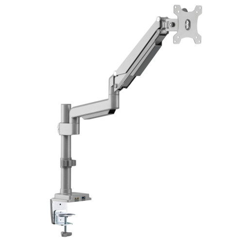 DDR1732SAL Single-Display Gas Spring-Arm Desktop Clamp or Grommet for 13&Atilde;&cent;&acirc;&not;&Acirc; to 34&Atilde;&cent;&acirc;&not;&Acirc; Displays - USB and Audio Ports, Aluminum