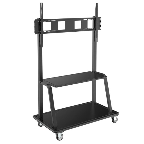 DMCS60105XXDD Heavy-Duty Rolling TV Cart for 60&Atilde;&cent;&acirc;&not;&Acirc; to 105&Atilde;&cent;&acirc;&not;&Acirc; Flat-Screen Displays, Locking Casters, Black