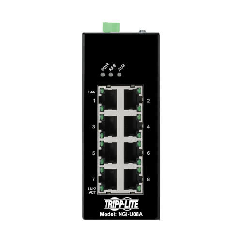 8-port unmanaged industrial gigabit ethernet switch - 10/100/1000 mbps, ruggedized, -40&Acirc;&deg; to NGI-U08A