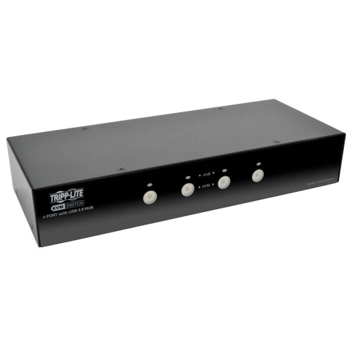 B004-DPUA4-K 4-Port DisplayPort KVM Switch with Audio, Cables and USB 3.0 SuperSpeed Hub