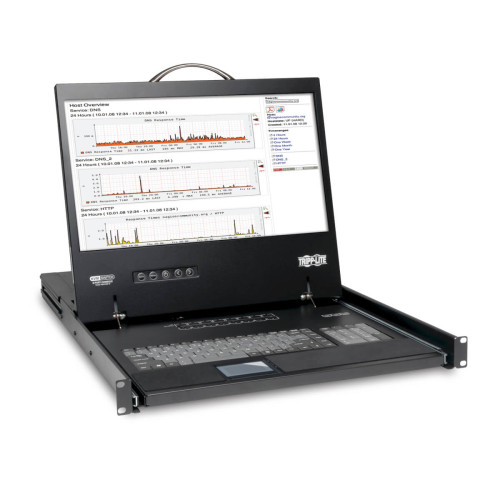B040-008-19 NetController 8-Port 1U Rack-Mount Console KVM Switch with 19-in. LCD