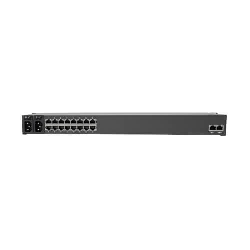 16-Port Console Server, USB Ports (2) - Dual GbE NIC, 4 Gb Flash, Desktop/1U Rack, TAA