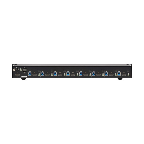 B024-H4U08 8-Port 4K HDMI/USB KVM Switch - 4K 60 Hz Video/Audio, USB Peripheral Sharing, 1U Rack-Mount