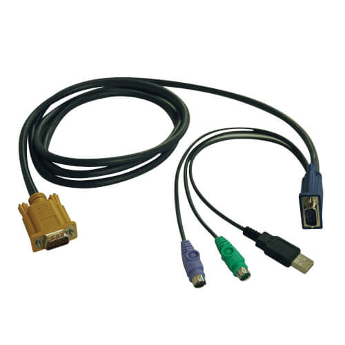 P778-015 USB/PS2 Combo Cable for NetDirector KVM Switches B020-U08/U16 and KVM B022-U16, 15 ft. (4.57 m)