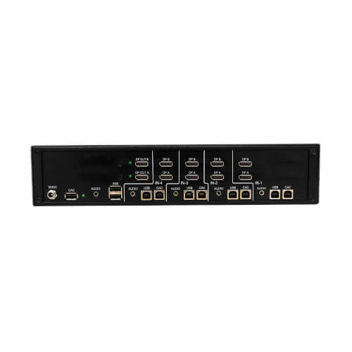 Tripp Lite B002-DP2AC4-N4 Secure KVM Switch, 4-Port, Dual Head, DisplayPort to DisplayPort, 4K, NIAP PP4.0, Audio, CAC, TAA