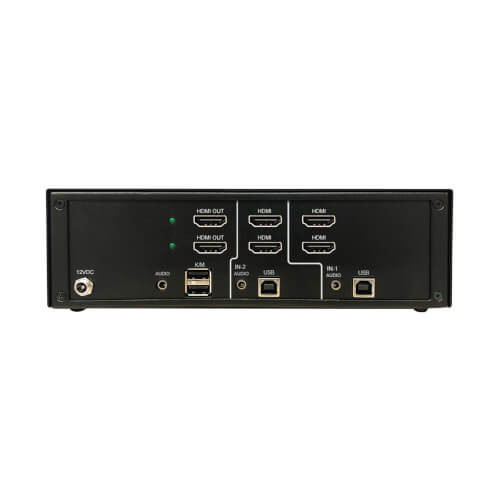 B002-H2A2-N4 Secure KVM Switch, 2-Port, Dual Head, HDMI to HDMI, 4K, NIAP PP4.0, Audio, TAA