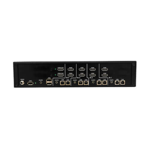 B002-H2AC4-N4 Secure KVM Switch, 4-Port, Dual Head, HDMI to HDMI, 4K, NIAP PP4.0, Audio, CAC, TAA