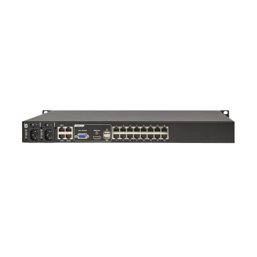 16-port cat5e kvm over ip switch - virtual media, 2 remote/1 local user, hdmi B064-016-02-IPH