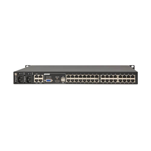 32-port cat5e kvm over ip switch - virtual media, 3 remote/1 local user, hdmi B064-032-04-IPH