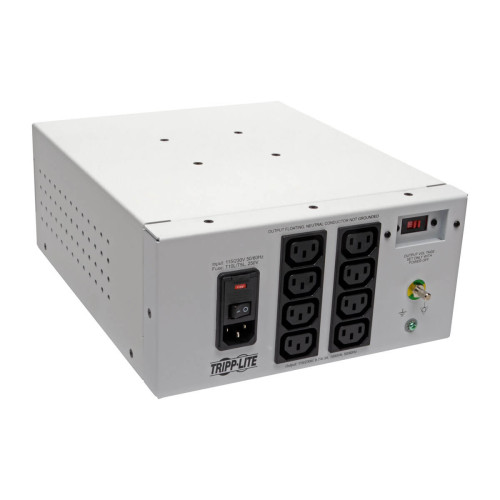 IS1000HGDV Isolator Series Dual-Voltage 115/230V 1000W 60601-1 Medical-Grade Isolation Transformer, C14 Inlet, 8 C13 Outlets