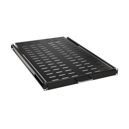 Tripp Lite SRSHELF4PSLVENT SmartRack Sliding Steel Rack Shelf - 1U, Vented, 28.3 in. Deep, Holds up to 50 lb. (23 kg)