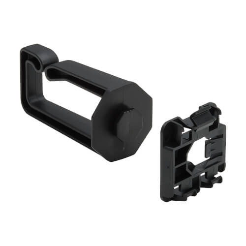 Cable Management D-Rings for DIN Rails - Multi-Angle, 1U, Black, 2 Pack NCM-DIN01-02