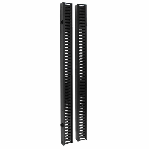 SRCABLEDUCTVRT SmartRack 6 ft. (1.83 m) Vertical Cable Manager - Double finger duct with cover & toolless mounting