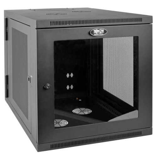 SRW12US33G SmartRack 12U Server-Depth Wall-Mount Small Rack Enclosure, Clear Acrylic Window, Hinged Back