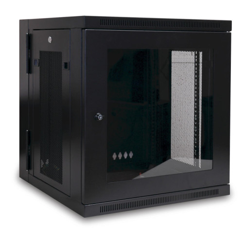SRW12USG SmartRack 12U Low-Profile Switch-Depth Wall-Mount Small Rack Enclosure, Clear Acrylic Window, Hinged Back