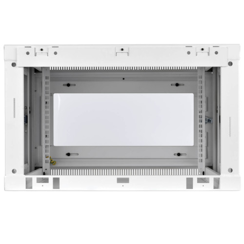 SRW6UWG SmartRack 6U Low-Profile Switch-Depth Wall-Mount Mini Rack Enclosure, Clear Acrylic Window, White