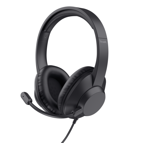 Trust Ayda Max USB Headset Wired Head-band Office/Call center USB Type-C / USB Type-A Black - 25461