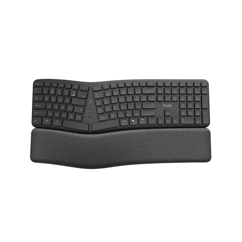 Keyra Ergonomic multidevice wireless keyboard - Black