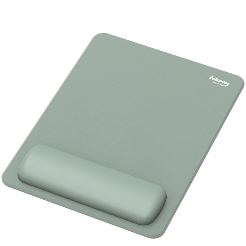 Fellowes XL Mouse Mat Wrist Rest Breyta XL Mouse Pad Wrist Support with Antibacterial Protection Ergonomic Mouse Mat Sage