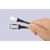USB-C to Gigabit (10/100/1000 Mbps) Network Ethernet RJ45 Cable, Length 2m, Multi-Gigabit Ethernet, Black/Silver, Three Year Warranty