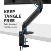 Fellowes Monitor Arm - Platinum Series Monitor Mount for 8KG 40 Inch Screens - Adjustable Monitor Desk Mount - Tilt 45Â° Pan 180Â° Swivel 360Â° Rotation 360Â°, VESA 75 x 75/100 x 100 - Black