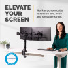 Fellowes Dual Monitor Arm - Vista Monitor Mount for 10KG 26 inch Screens - Ergonomic Adjustable Monitor Arm Desk Mount - Pan 180Â° Rotation 360Â°, VESA 75 x 75/100 x 100 - Black