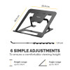 Fellowes Laptop Riser Alumia Portable Laptop Stand Max Size 15 inch Max Weight 5kg Black