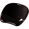 Fellowes Mouse Mat Wrist Support - Crystals Gel Mouse Pad with Non Slip Rubber Base - Ergonomic Mouse Mat for Computer, Laptop, Home Office Use - Compatible with Laser and Optical Mice - Blac