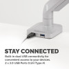 Fellowes Monitor Arm - Platinum Series Monitor Mount for 8KG 40 Inch Screens - Adjustable Monitor Desk Mount - Tilt 45Â° Pan 180Â° Swivel 360Â° Rotation 360Â°, VESA 75 x 75/100 x 100 - Silver