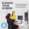 Fellowes Dual Stacking Monitor Arm - Seasa Freestanding Monitor Mount for 8KG 32 inch Screens - Ergonomic Adjustable Monitor Arm - Tilt 45Â° Pan 120Â° Rotation 360Â°, VESA 75 x 75/100 x 100 -