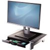 Fellowes Computer Monitor Stand with 5 Height Adjustments - Office Suites Monitor Riser with Storage Tray - Ergonomic Adjustable Monitor Stand for Computers - Max Weight 36KG/Max Size 28" - G