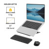Fellowes Laptop Riser Alumia Portable Laptop Stand Max Size 15 inch Max Weight 5kg Black