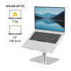 Fellowes Laptop Riser Alumia Desk Based Laptop Stand Max Size 15 inch Max Weight 5kg Silver