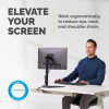 Fellowes Single Monitor Arm - Seasa Freestanding Monitor Mount for 8KG 32 inch Screens - Ergonomic Adjustable Monitor Arm - Tilt 45Â° Pan 120Â° Rotation 360Â°, VESA 75 x 75/100 x 100 - Black