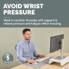 Fellowes Wrist Rest Breyta Palm Rest with Antibacterial Protection Ergonomic Wrist Support Grey